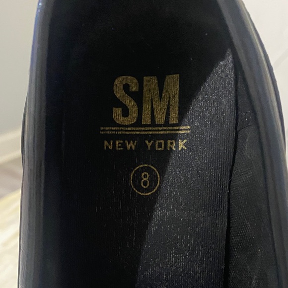 SM New York Black, White & Brown Platform Loafers with Gold Hardware - Picture 7 of 8